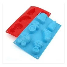 MOLDE SILICON BABY SHOWER RECUERDO GELATINA CHUPON PIE SONAJA - Multicolor - Ver 1