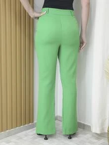 Women Pants - 綠色 - 查看 2