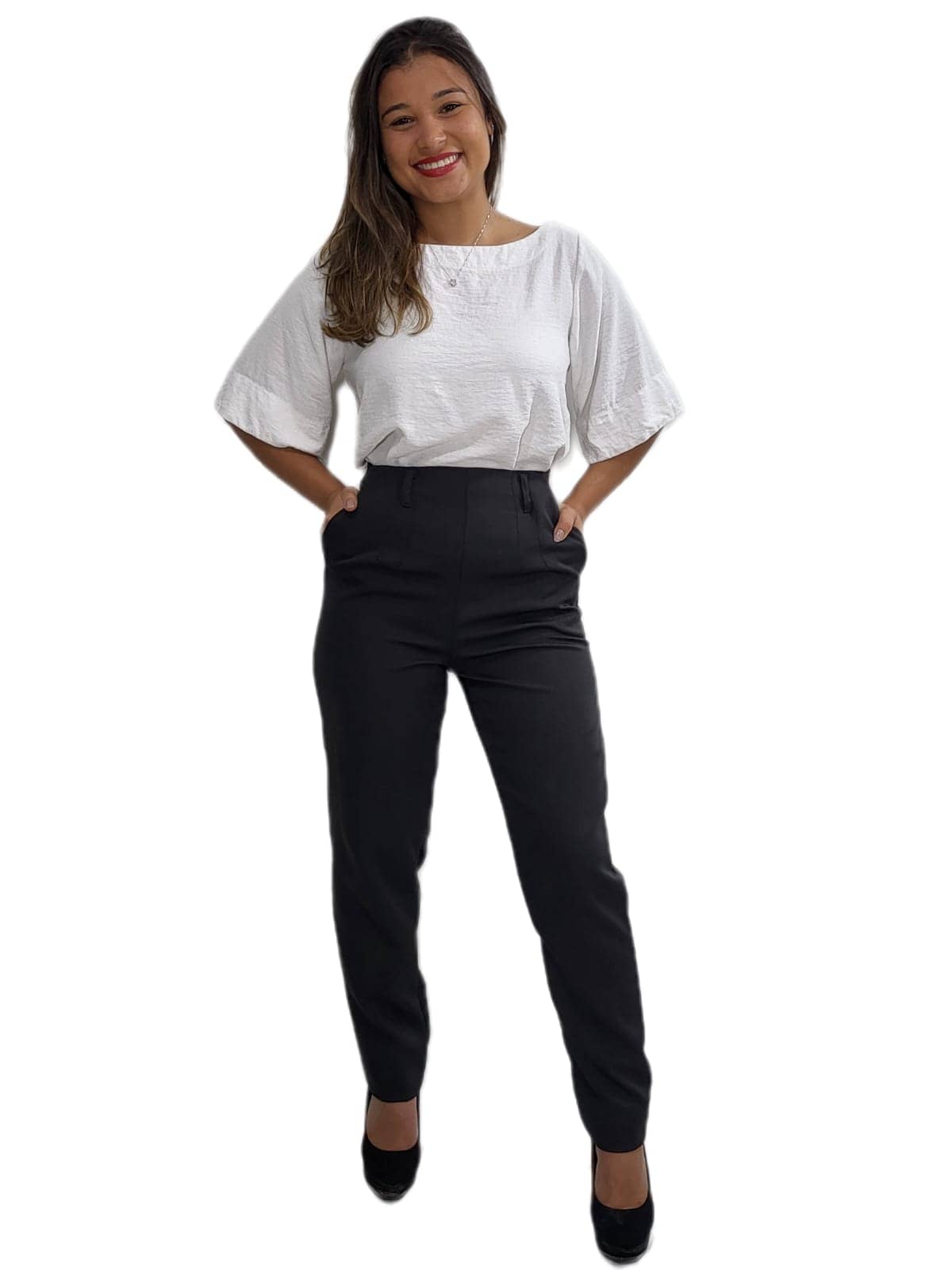 Women Pants - 黑色 - 查看 1
