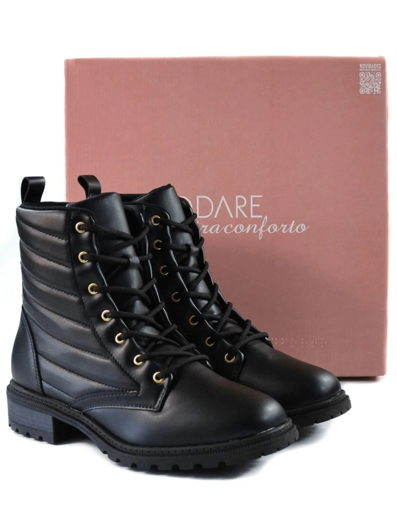 Women Fashion Boots - 黑色 - 查看 1