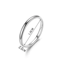 3pcs/set Women's Fashion 2mm Stainless Steel 3 Rings Set