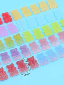 一袋 10 件小熊软糖指甲饰品装饰 3D 可爱树脂配件软糖水钻指甲 DIY 指甲饰品指甲宝石指甲用品 - 彩色 - 查看 4