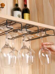 1 Pezzo Nero Porta Bicchiere di Vino, Supporto per Bicchiere di Vino