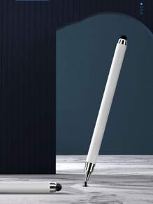 Caneta Stylus Ponta Fina 2 em 1 Tela Touch Screen Celular Tablet Universal (Preto) - Preto - Visão 2