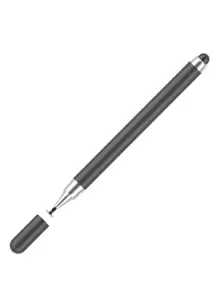 Caneta Stylus Ponta Fina 2 em 1 Tela Touch Screen Celular Tablet Universal (Preto) - Preto - Visão 1