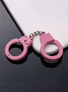 Street 1pc Mini Pink Double Handcuffs Keychain Gift Souvenir Car Accessories Bag Charm School Cute Goth Y2k Bag Accessories Lanyards With Id Holder Car Accessories Bag Charms Christmas Car Accessories Teacher Friend Sister Gift Ideas - Pink - View 1