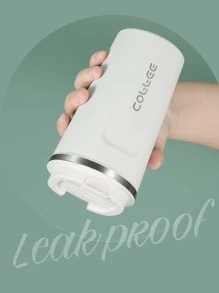 1pc 18/8 Stainless Steel Coffee Cup, Portable Insulateds Mug, 500ML - Green - View 6