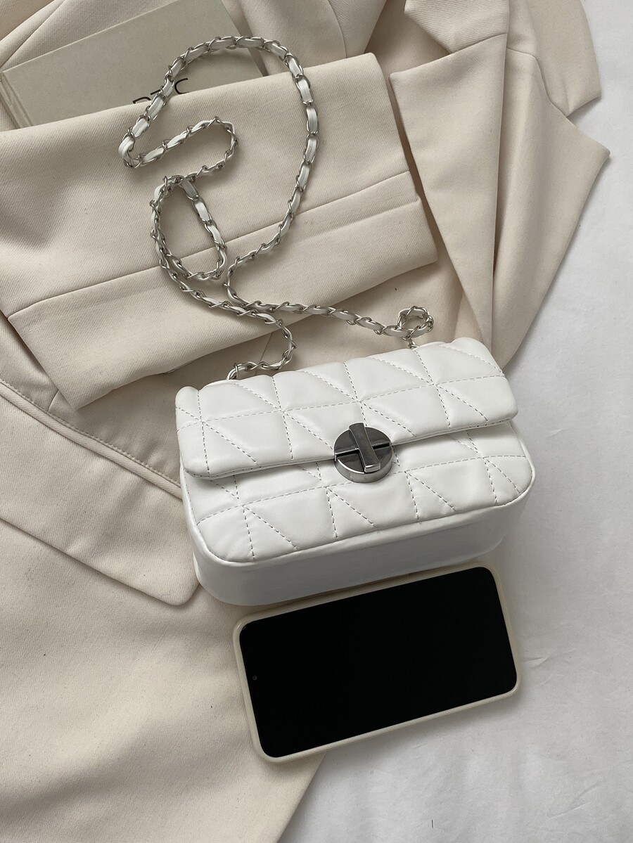 Fashionable Mini Shoulder Bag In Light Green Colour With Diamond