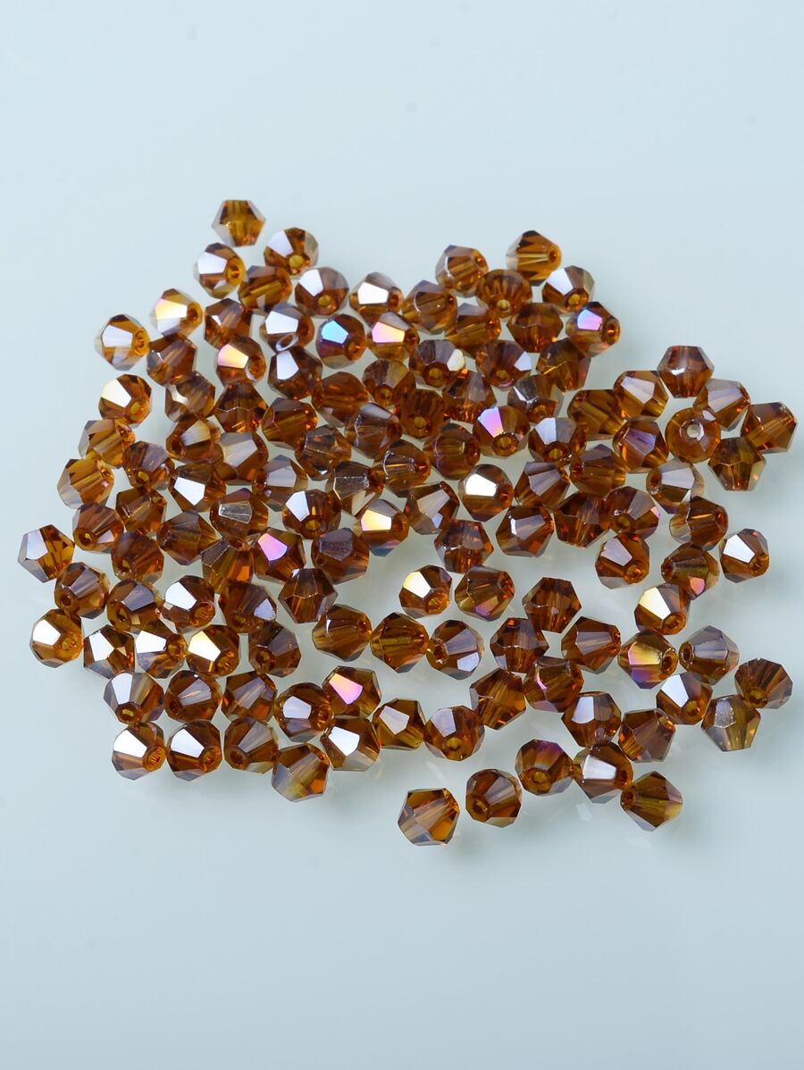 120pcs/pack 0.4mm Glass Cut Beads For Diy Jewelry Making - Coffee Brown - View 1