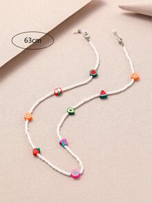 1件女童夏季水果元素串珠眼镜链 - 彩色 - 查看 2