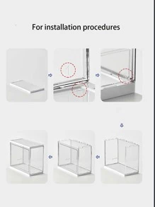 1 hộp đựng nước hoa Acrylic xếp chồng được có sức chứa lớn, hộp trưng bày chống bụi cho bàn trang điểm, giá đỡ trong suốt đựng nước hoa, mỹ phẩm, phụ kiện phòng tắm, cho bãi biển ngày lễ, bộ sưu tập phòng tắm, bộ sưu tập phòng ngủ, sức chứa lớn - Trong sáng - Xem 7