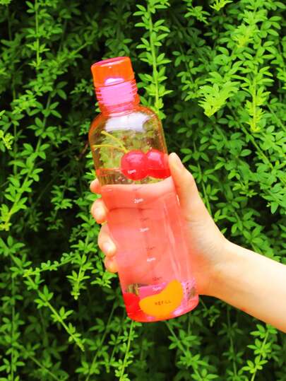 1入組塑料水瓶現代透明便攜式戶外水瓶