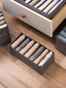 1pc Small Size Pants & Socks Storage Bag Clothing Divider Organizer Box - Grey - View 6