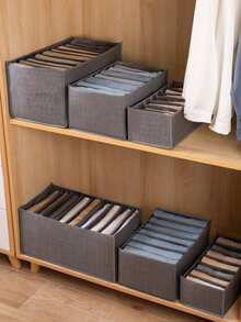 1pc Small Size Pants & Socks Storage Bag Clothing Divider Organizer Box - Grey - View 3