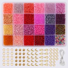 Hộp đóng gói Hạt ngà 4mm trong 24 ô - Nhiều màu - Xem 1