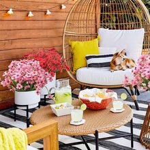 2 件裝人造花戶外抗紫外線假花不褪色人造植物花園門廊窗框裝飾 - 粉色 - 查看 5