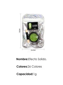 1 Pieza Polvo Efecto Espejo Para Uñas - Burdeos - Ver 2