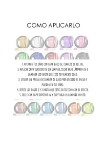 1 Pieza Polvo Efecto Espejo Para Uñas - Negro - Ver 4