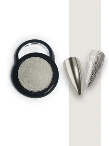 1 Pieza Polvo Efecto Espejo Para Uñas - Gris - Ver 1