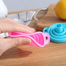 1入綠色可摺疊漏斗迷你家用塑料漏斗配硅膠摺疊漏斗，適合於油類分裝露營 - 綠色 - 查看 9