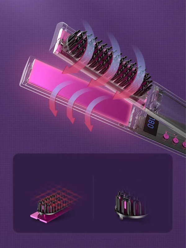 3in1 Hair Straightener, Curling Iron And Comb With Temperature