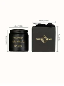 1pc Black Jar Packaged Aromatherapy Candle, Scented Minimalist Home Decoration Candle