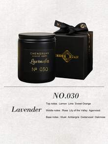 1pc Black Jar Packaged Aromatherapy Candle, Scented Minimalist Home Decoration Candle
