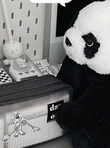 吸尘器男孩铅笔盒，黑色磨砂透明文具袋，双层大容量文具盒，文具收纳袋，学生学校用品，返校，学校用品