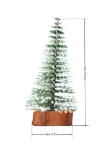 1pc Mini White Christmas Pine Tree Ornament - Multicolor - View 4