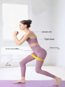 健身彈力帶瑜伽拉伸和力量訓練蹲和時髦推力反抗環形