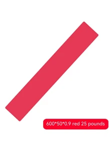 健身彈力帶適用於瑜伽,蹲和拉伸,提臀,力量訓練 - 紅色 - 查看 2