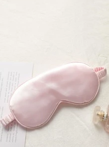 1pc Pink Double-Sided Sleeping Eye MaskFor Bedroom,Travel,Office,School - Baby Pink - View 3