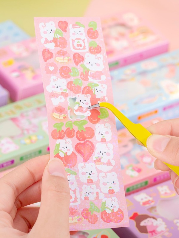 4 Boxes Of Holographic Gudetama Sticker Collection Set SHEIN USA