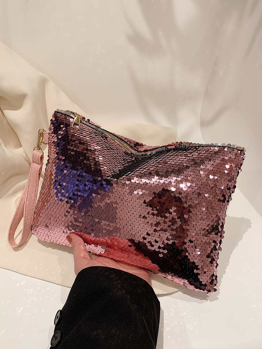 Women's Sequin Decorated Fashion Clutch Bag Suitable For Party