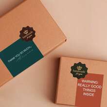 48pcs Handmade Paper Stickers With Dessert-themed Design For Decoration And Sealing, Colorful - Multicolor - View 3