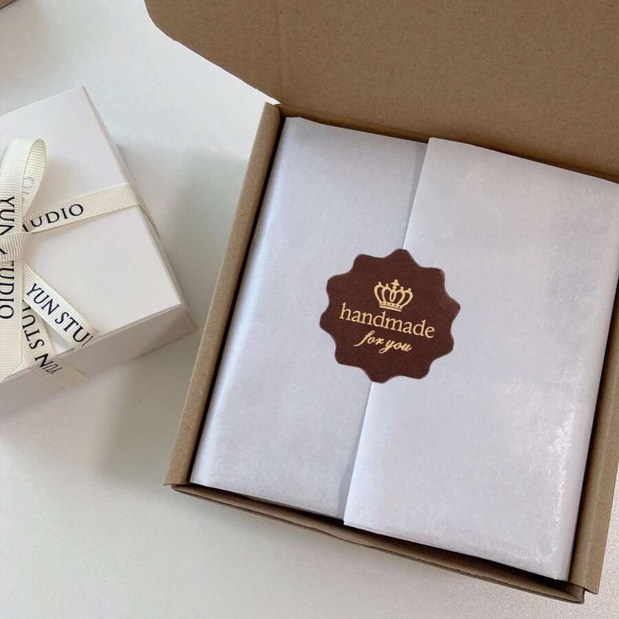 48pcs Handmade Paper Stickers With Dessert-themed Design For Decoration And Sealing, Colorful - Multicolor - View 1