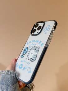 Cartoon Cat Clear Phone Case Compatible With iPhone15/15Plus/15Pro/15Promax - Clear - View 4