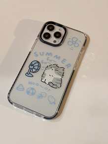 Cartoon Cat Clear Phone Case Compatible With iPhone15/15Plus/15Pro/15Promax - Clear - View 6