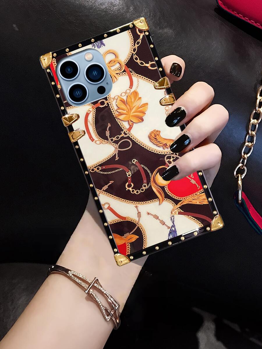 鏈條圖案手機殼 - 彩色 - 查看 1