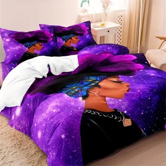 1 Set Of Digital Printed Bedding Set With Image Of A