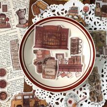 Infeel.Me 紙貼紙包，愛在彼岸系列，復古物品設計手機殼和記事本，40入組 - 彩色 - 查看 3