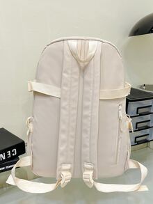 Cặp học sinh dễ thương, Cặp học sinh đơn giản có khóa kéo dung tích lớn có gấu Cặp học sinh tiểu học Học sinh trung học phổ thông Cặp học sinh đeo vai dung tích lớn Thời trang thường ngày Cặp học sinh phổ thông Cặp học sinh máy tính Ba lô du lịch Du lịch Kỳ nghỉ Kỳ nghỉ ngoài trời Thể thao Học sinh Quà tặng cho bạn gái Con gái Cặp học sinh máy tính Ba lô du lịch Du lịch Kỳ nghỉ Kỳ nghỉ ngoài trời Thể thao Học sinh - Màu be - Xem 2