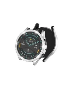 1 pieza Funda para reloj con diseño de diamante de imitación anticaída galaxia compatible con Samsung - Plateado - Ver 3
