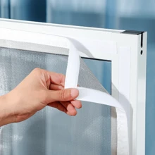 1PC,Black And White Custom Mixed Home Mosquito Net, Self-Adhesive Window Screen, Simple Mesh Invisible Curtains, Fly And Insect Proof