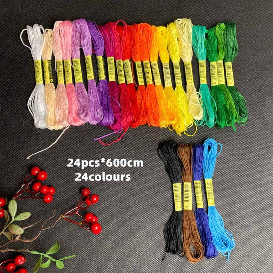 Yiwu Qiyou Accessories Co., LTD 1包24束隨機混合顏色0.5毫米打蠟手鍊製作手鍊 - 隨機色24捆 - 查看 1