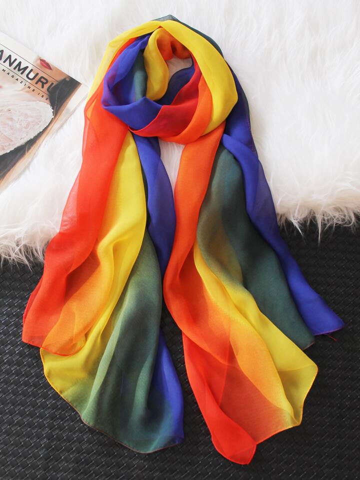 rainbow color shawl