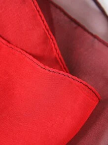1pc Women Rainbow Gradient Color Chiffon Scarf, Shawl, Long Scarf Accessories Women - Red - View 4
