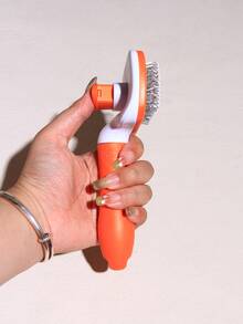 1入組自清潔一鍵式脫毛梳 - 橘色 - 查看 2