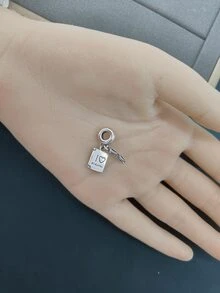 100%925純銀吊飾DIY串珠適合原創平底手鍊1:1模型精品送給女士製作珠寶禮物愛讀書吊墜925銀串飾情人節送東西到圖書館 - 銀色 - 查看 7