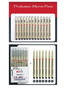 Estilógrafos Rotuladores de tinta micron Paquete 7 piezas - Caqui - Ver 1